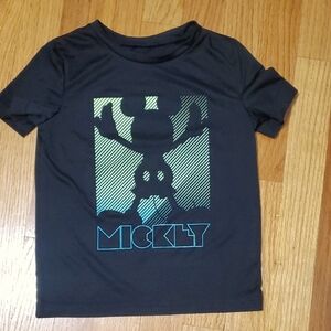 Jumping Beans Black Short Sleeve Tee with Mickey Mouse Design